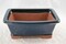 Rectangular Dark Blue Cactsu & Succulent, Bonsai Pot + Mesh - 8"x 6.25"x 3"